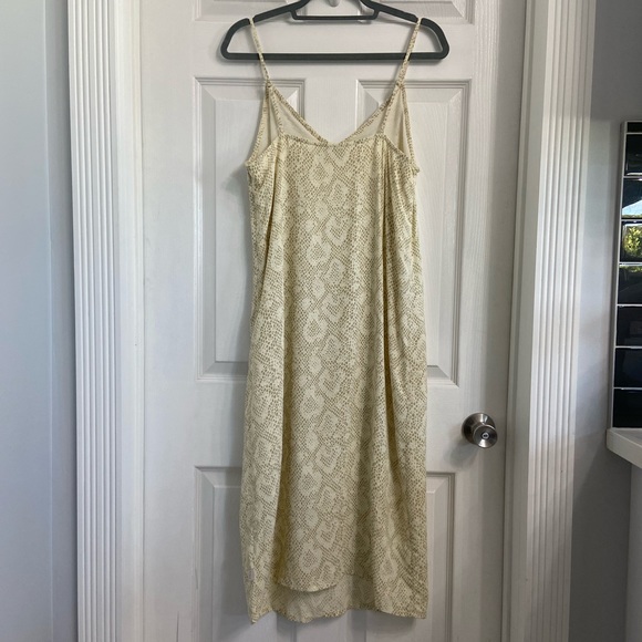 Brixton Slip Dress Midi Length Animal Print Cream & Tan Size Medium - Picture 2 of 8